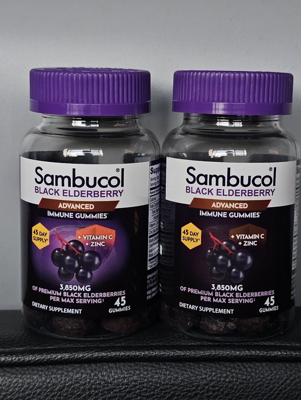 2 - Sambucol Black Elderberry Immune Support Gummies with Vitamin C & Zinc 45 Ct